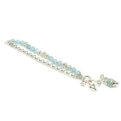 Armband mit Aquamarine Steine