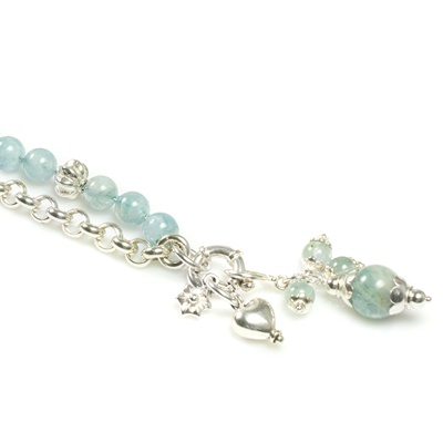 Armband mit Aquamarine Steine