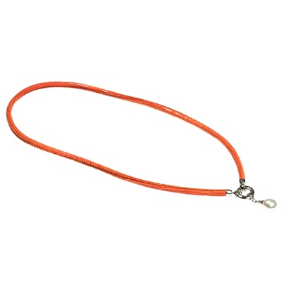 Lederkette "orange"