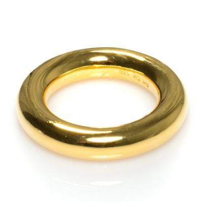 Silber Ring matt vergoldet