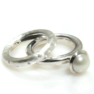 Silber Ring mit Süsswasser Perle