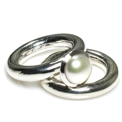 Silber Ring mit Süsswasser Perle