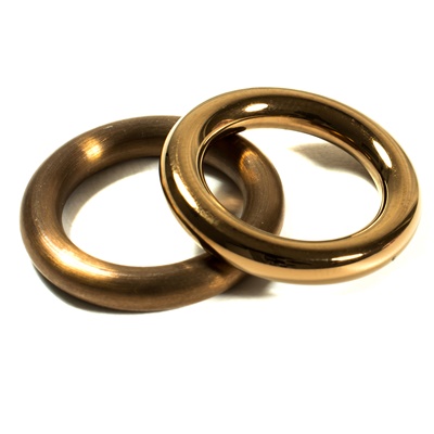 Edelstahl Ring, braun, glanz, "4mm"