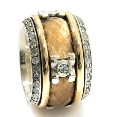 Silber Ring mit Gold