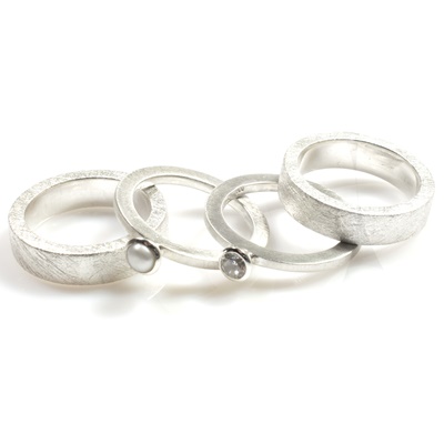 Silber Ring mattt