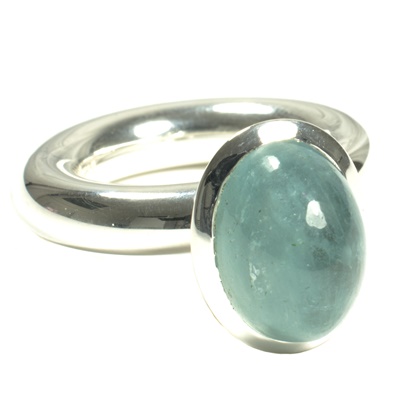 Silber Ring mit Aquamarine 
