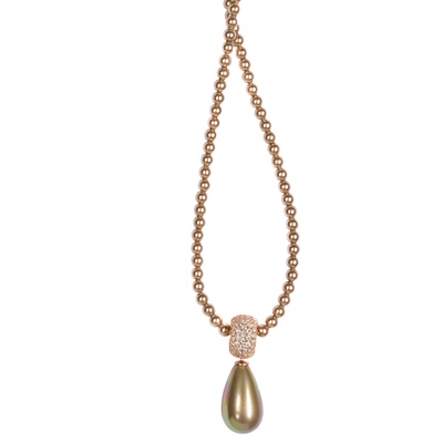Bronze Perlenkette mit Anhänger