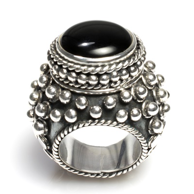 Edler Silber Ring mit Onyx