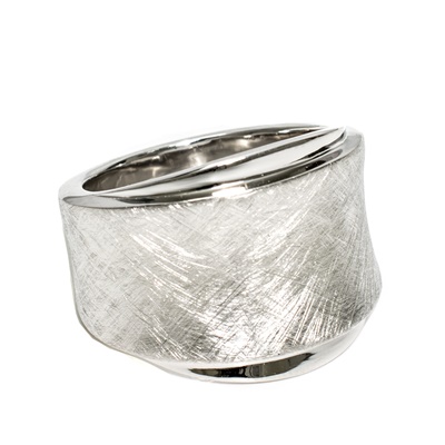 Silber Ring mit Teilmattierung