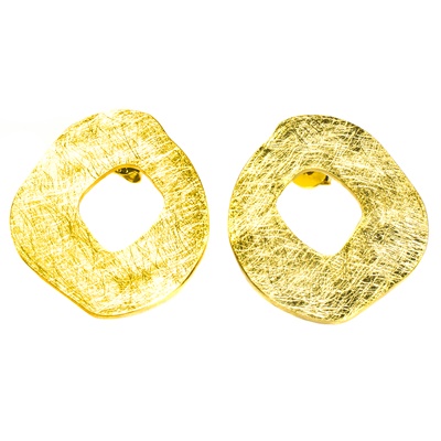 Silber vergoldet matt Ohrringe
