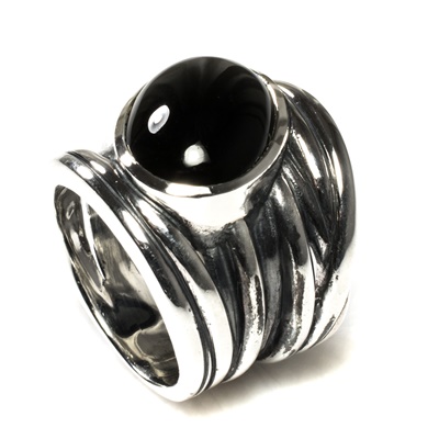 Silber Ring mit Onyx