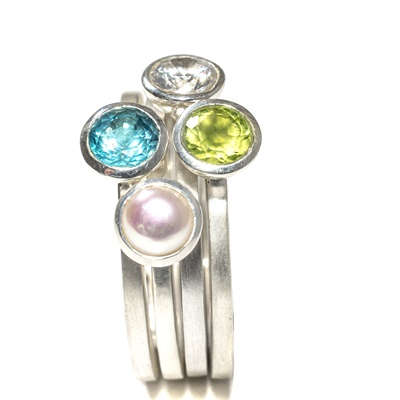 Silber Ring-Set