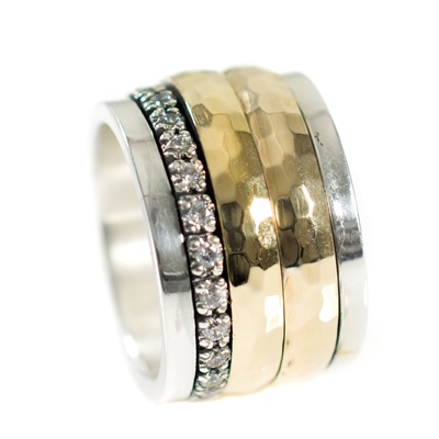 Gold Silber Ring 