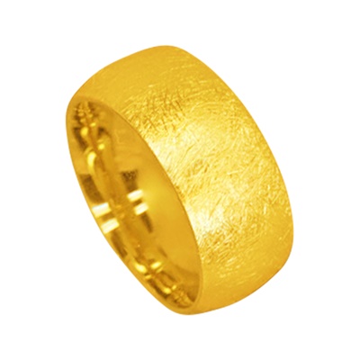 Silber Ring grobmattiert vergoldet 