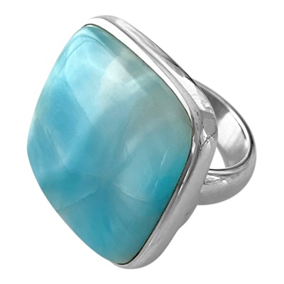 Silber Ring mit Larimar