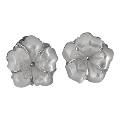 Ohrstecker Perlmutt und Silber