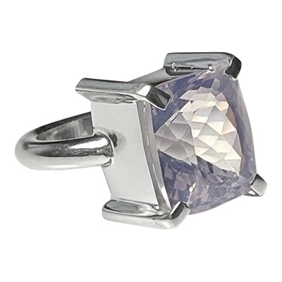 Unikat-Silberring mit Lavendel-Quarz 