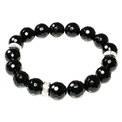 Elastisches Onyx Armband