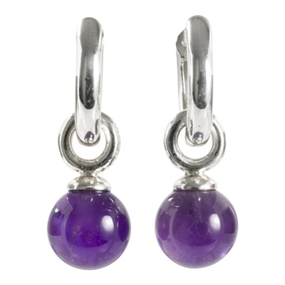 Creolen mit Amethyst