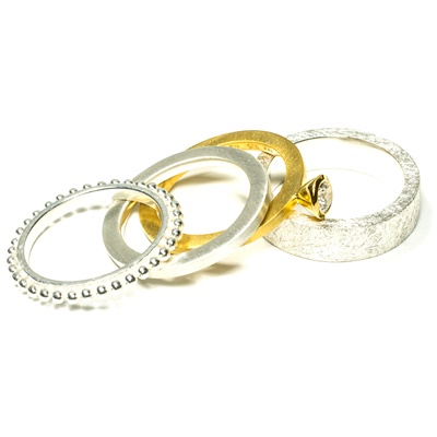 Silber Ring-Set