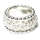 Fantasievoller Blumen Sterlingsilber Ring 15 mm