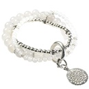 Weisser Chalcedon und Silber Armband