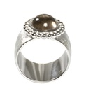 Silber Ring matt mit Rauchquarz