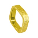 Quadratischer Silberring vergoldet 