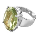 Silber Ring mit Prasolith