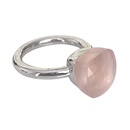 Silberring mit facettiertem Rosenquarz