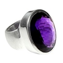 Unikat-Silberring mit edlem Amethyst 