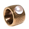 Edelstahl Ring mit Perle (15RIOL0012)