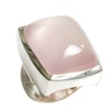 Edler Silber Ring mit einem grossem Rosenquarz Cabochon (16RIEI002)