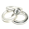 Silber Ring matt mit Perle (17RISR301547-1)