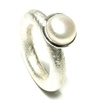 Silber Ring matt mit Perle (17RISR301547)