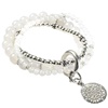 Weisser Chalcedon und Silber Armband (19AR71008)