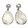 Silber Ohrhänger mit Süsswasser Perle und Perlmutt (19OR48391)
