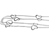 Silber Kette mit Herzen (25SKAT58100-1)